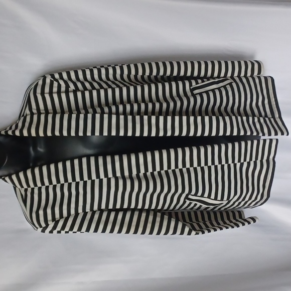 Blazer, Christopher & Banks, size xlarge, black and white stripe - Picture 1 of 8